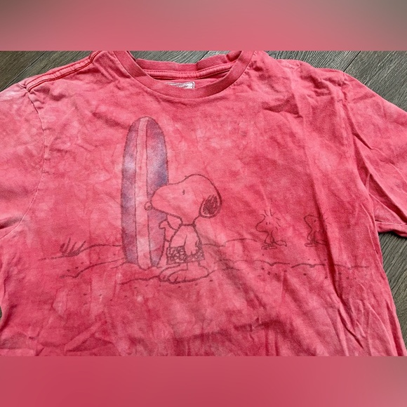 Other - Snoopy Surf Snoopy Pink Tie Dye Graphic T Shirt Adult XS Peanuts Tee